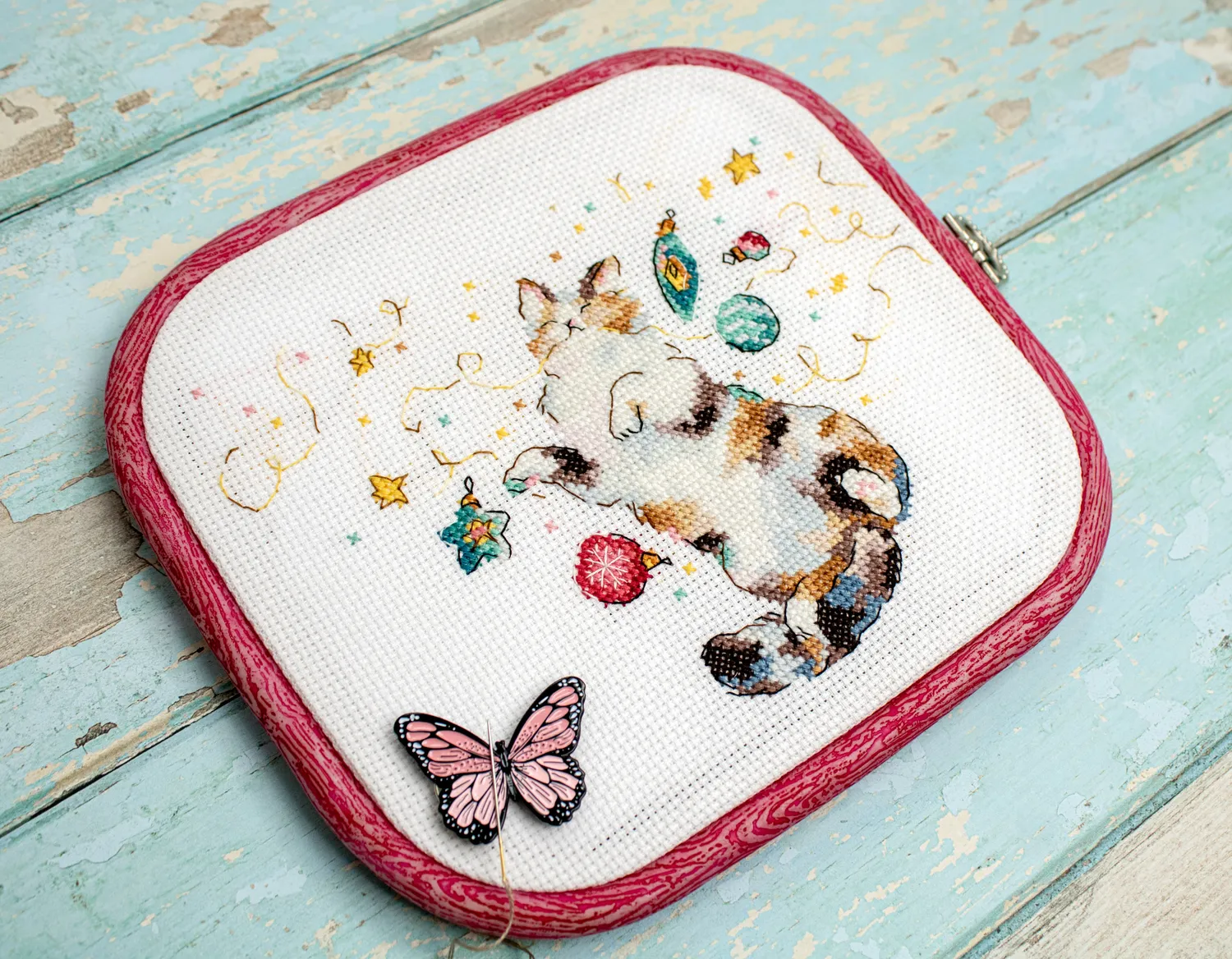 Leti Stitch L8812 Cat's Happiness borduurpakket 15x11 cm