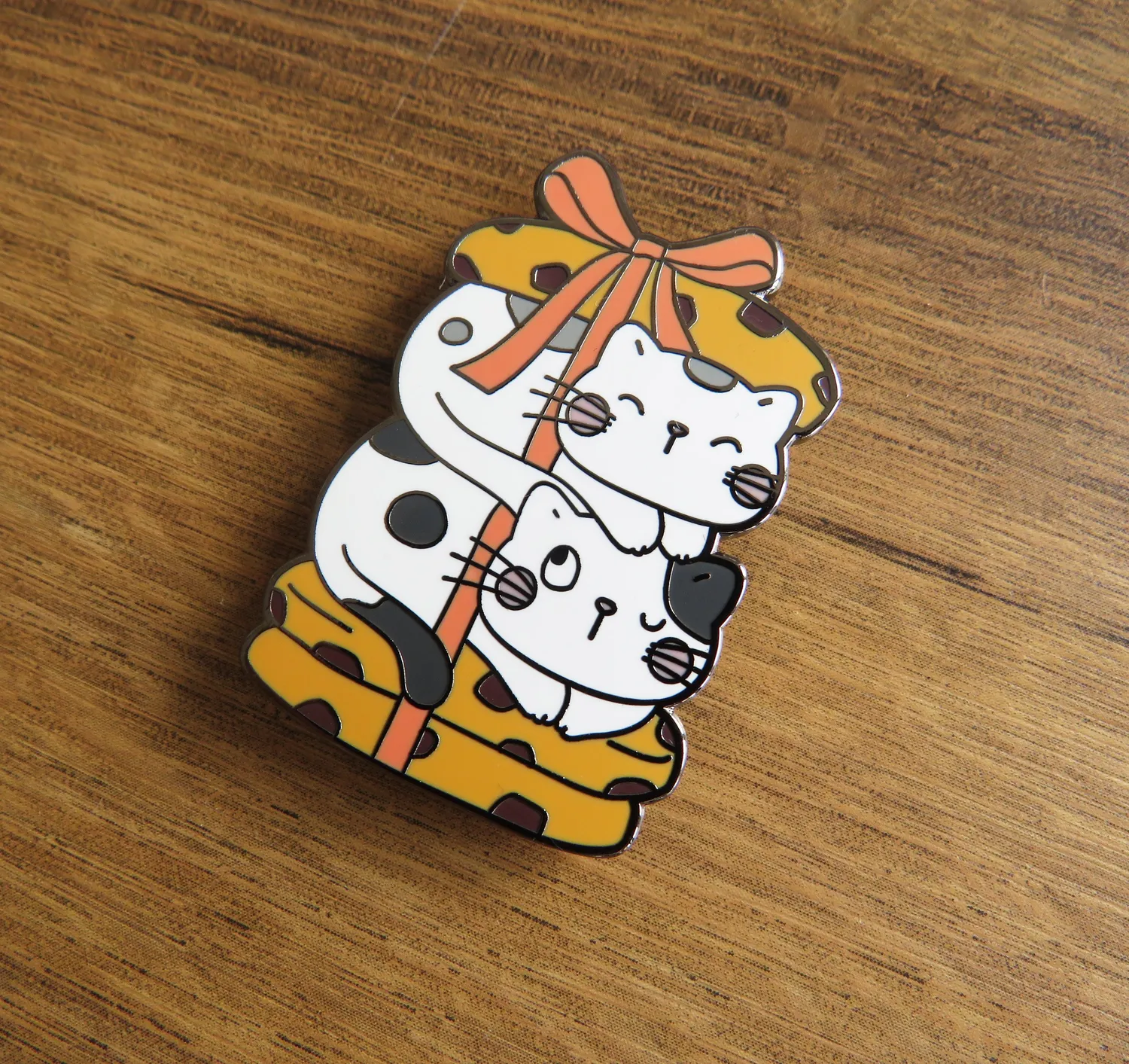 Leti Stitch 14366 Meowy Xmas naaldmagneet 40 mm emaille