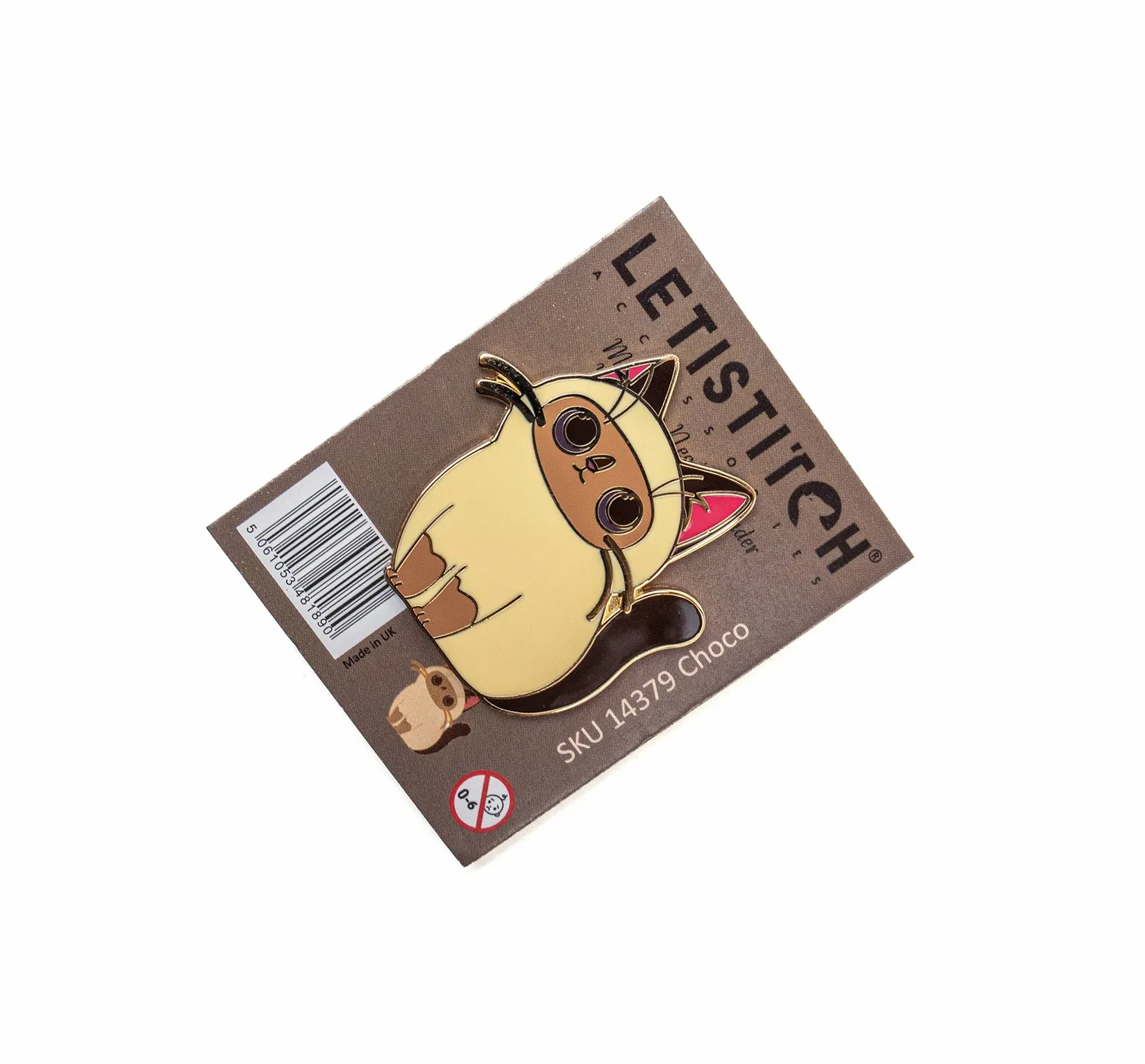 Leti Stitch 14379 Choco naaldmagneet 35 mm katje