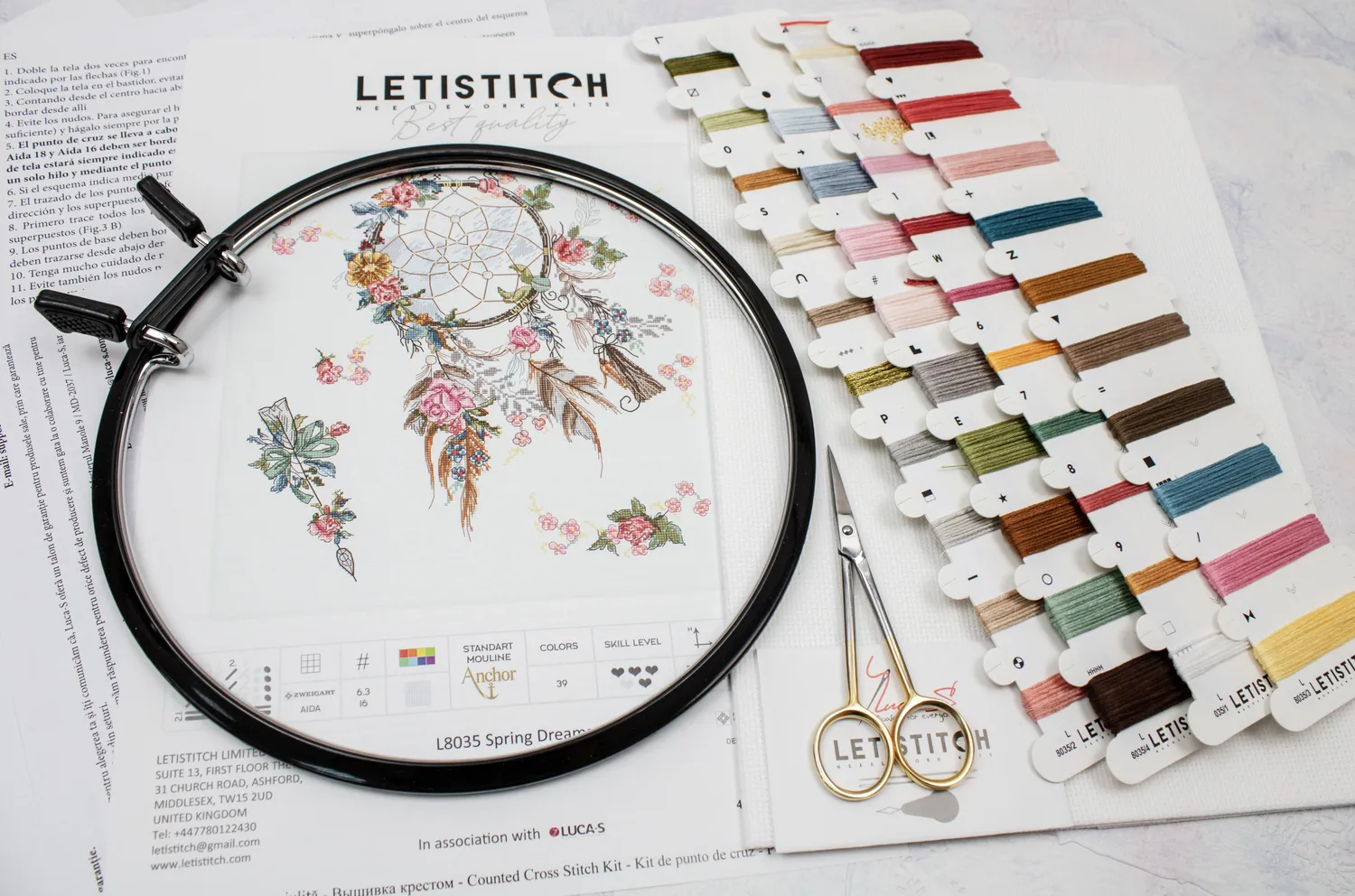 Leti Stitch L8035 Spring Dreams kruissteekpakket kralen