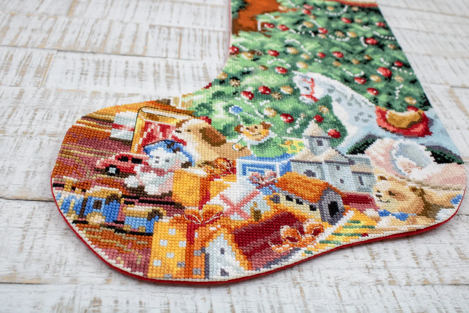 Leti Stitch L8010 Cozy Christmas Stocking borduurpakket kerst