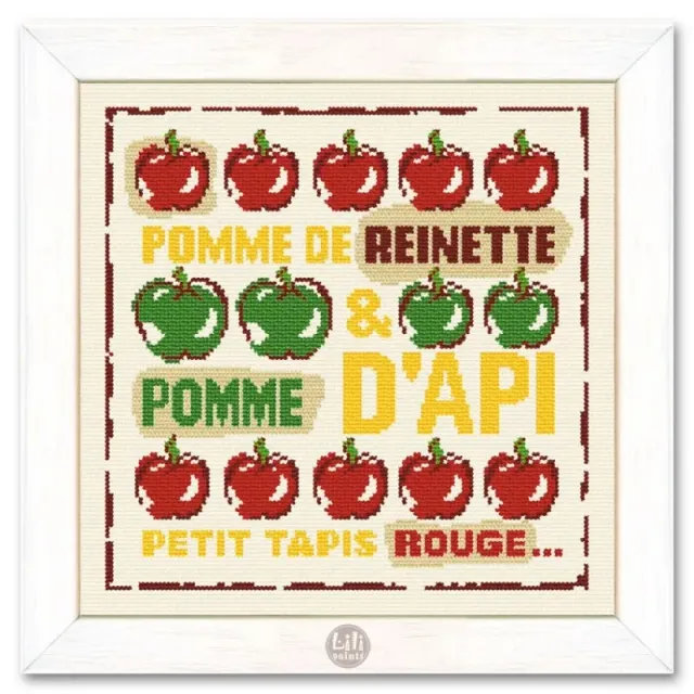 LiliPoints Apples of all sorts kruissteekpatroon appels