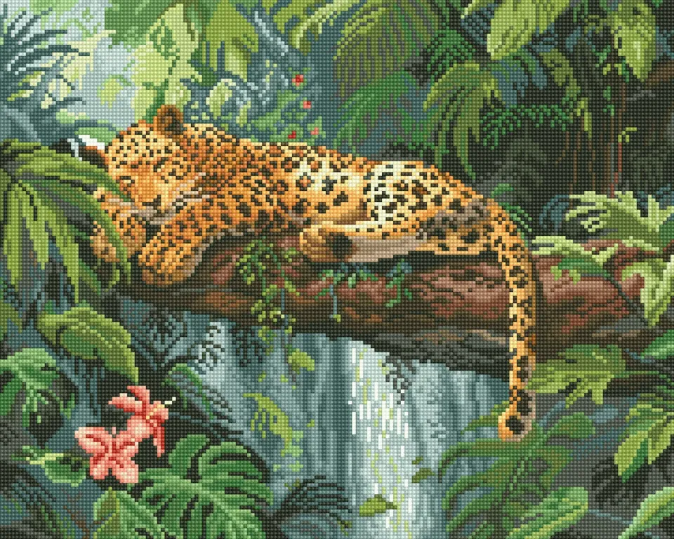 Leti Stitch L500 Jungle Nap borduurpatroon gedrukt 44 kleuren