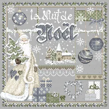 Madame la Fée La Nuit de Noël borduurpatroon 200 x 197