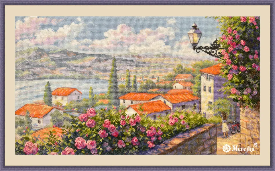 Merejka Whispers of Summer borduurpakket wit 43,5 x 25