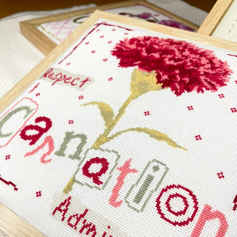 LiliPoints Carnation borduurpatroon anjerbloem