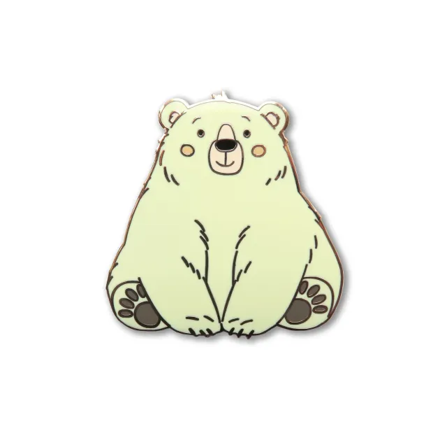 Leti Stitch 14381 Polar Bear naaldmagneet emaille 40 mm roze goud