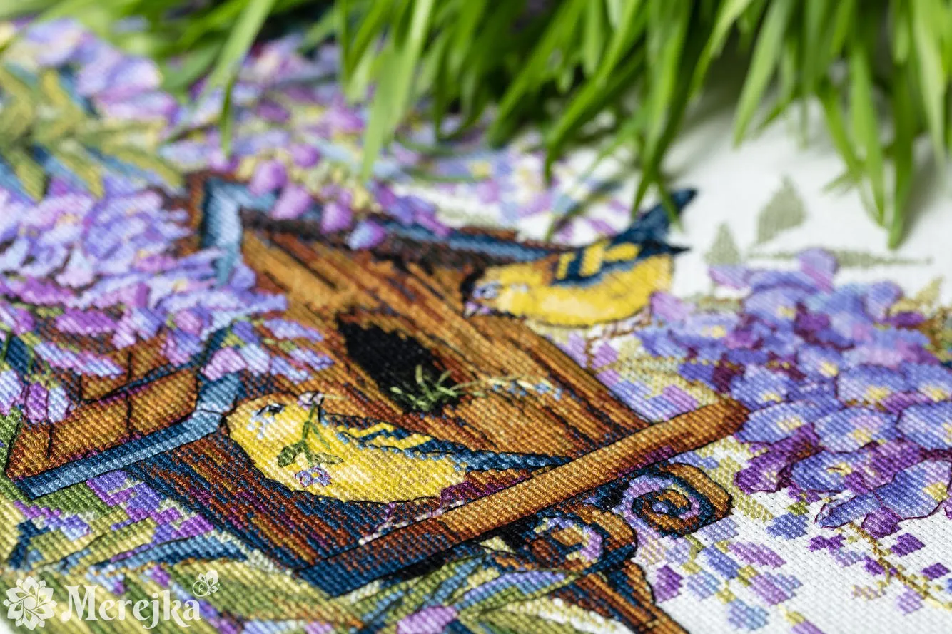 Merejka Wisteria borduurpakket ecru 27 x 36