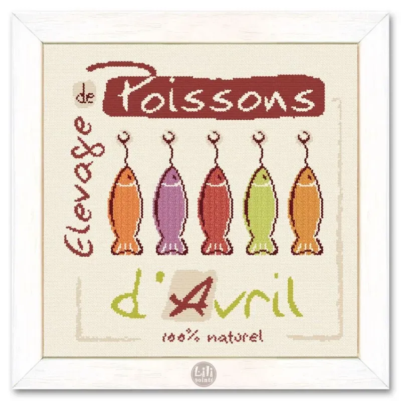 LiliPoints April Fish borduurpatroon vis