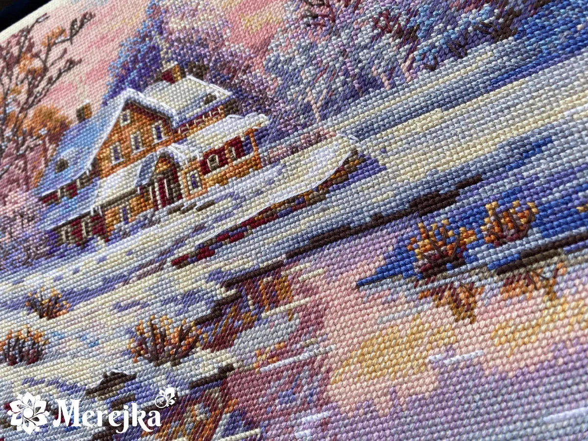 Merejka The First Snow borduurpakket 20x29 ecru