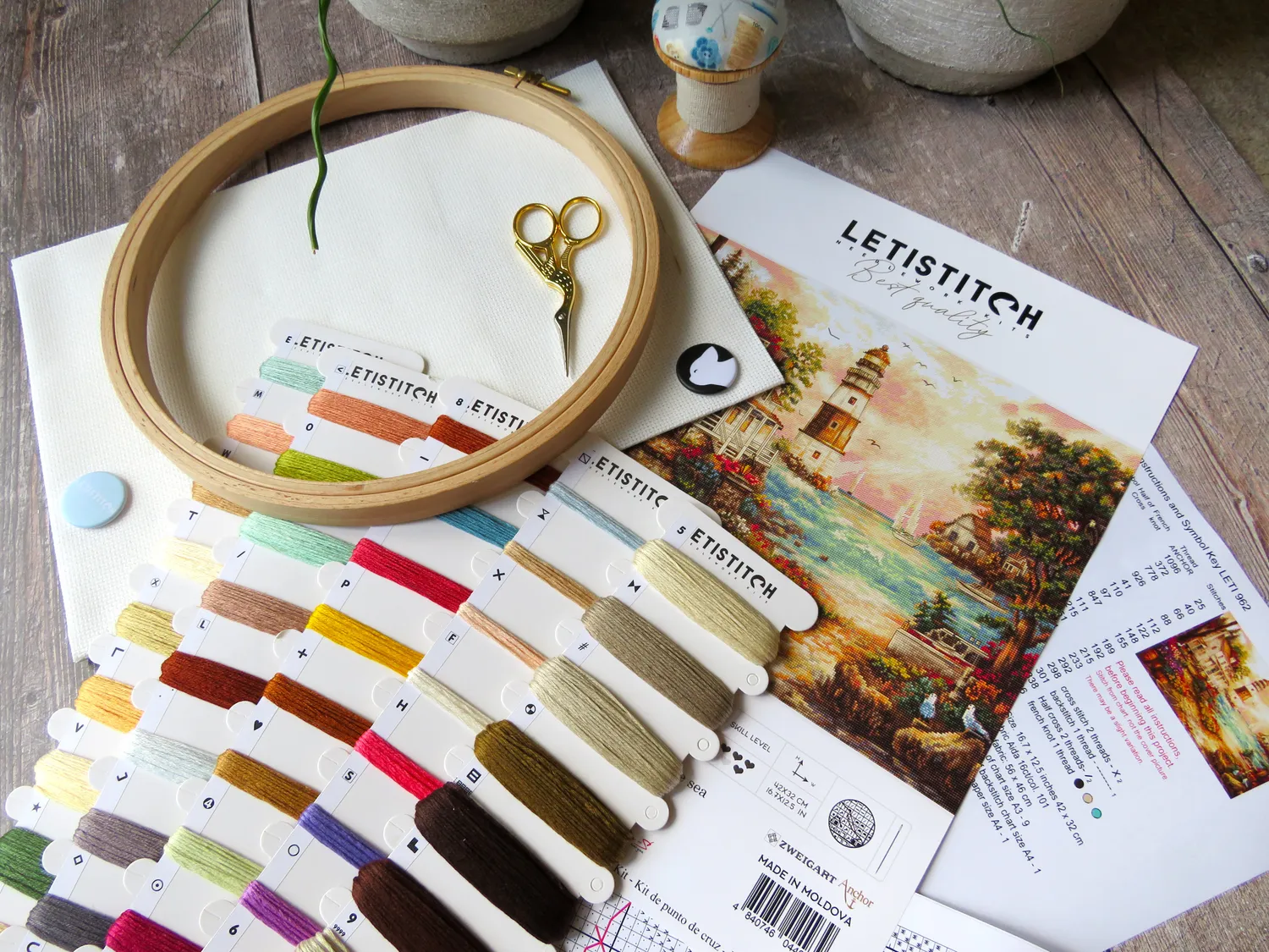 Leti Stitch 962 Cottage by the sea borduurpakket 42x32