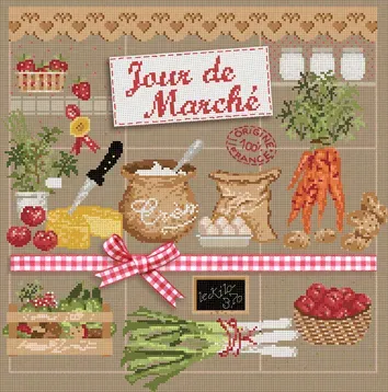 Madame la Fée Jour de Marché kruissteekpatroon papier 190 steken