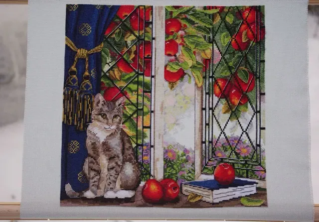 Merejka Early Autumn borduurpakket 29x29cm blauw