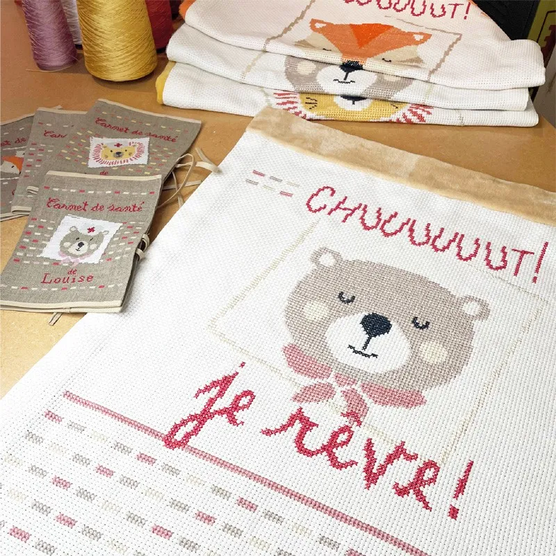 LiliPoints Teddybear babydeken borduurpatroon 131x162