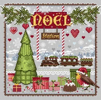 Madame la Fée Noël Station 124 borduurpatroon 2 vellen