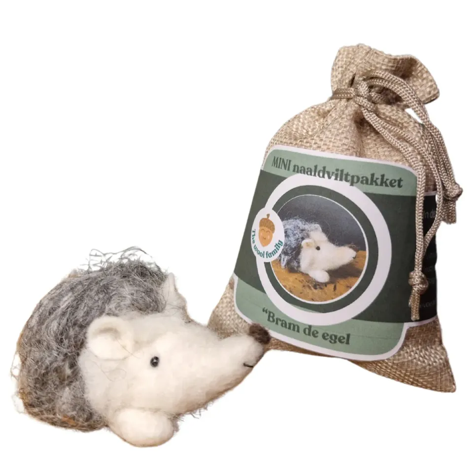 The Wool Family Bram de egel naaldviltpakket beginner