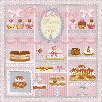 Madame la Fée La Pâtisserie Rose Fiche 087 patroon 2 stuks