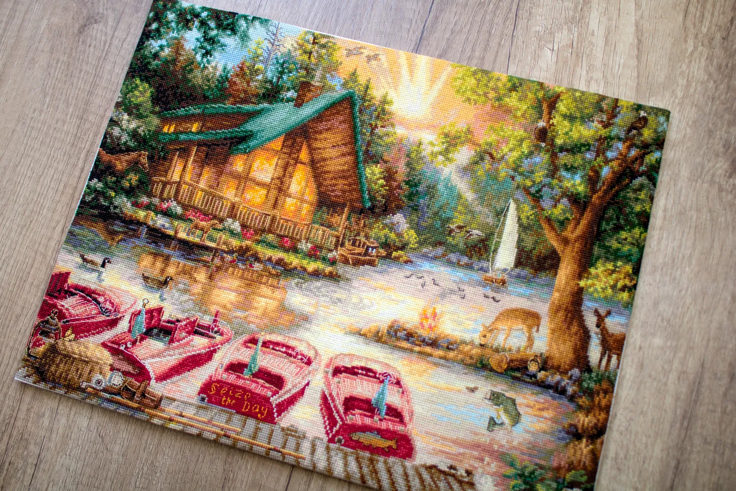 Leti Stitch 963 Seize the Day borduurpakket 42x32 Zweigart