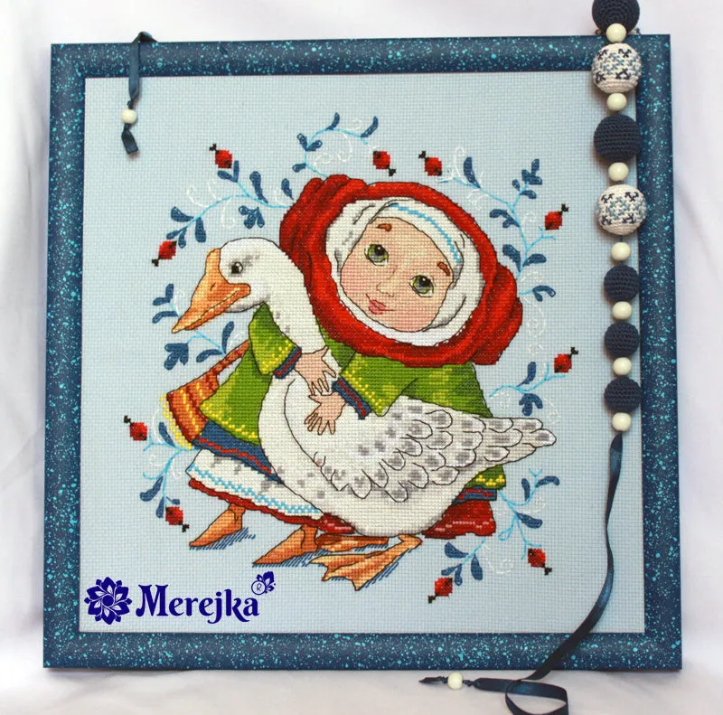 Merejka The Goose borduurpakket 27x26 gans