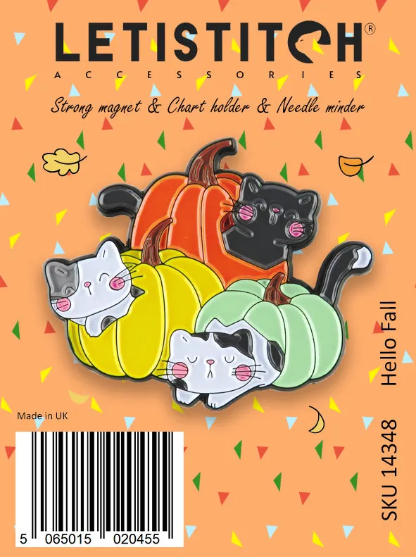 Leti Stitch Hello Fall 14348 needle minder emaille