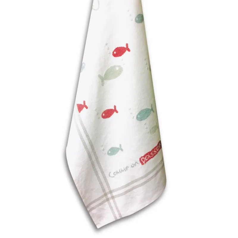 LiliPoints Poisson A017 borduurpatroon theedoek vis