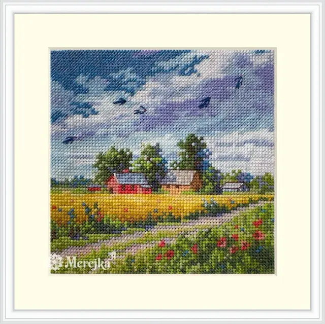 Merejka Summer borduurpakket 11,5x11,5 cm vogel