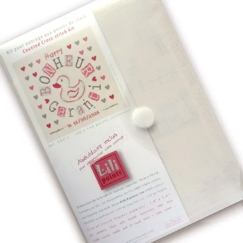 LiliPoints Happiness Guaranteed borduurpakket 19 cm