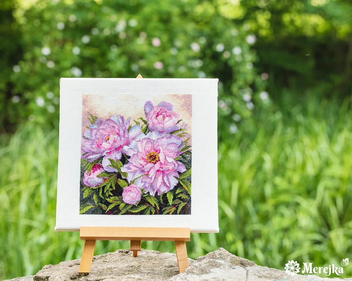 Merejka Tender Peonies borduurpakket 22x24