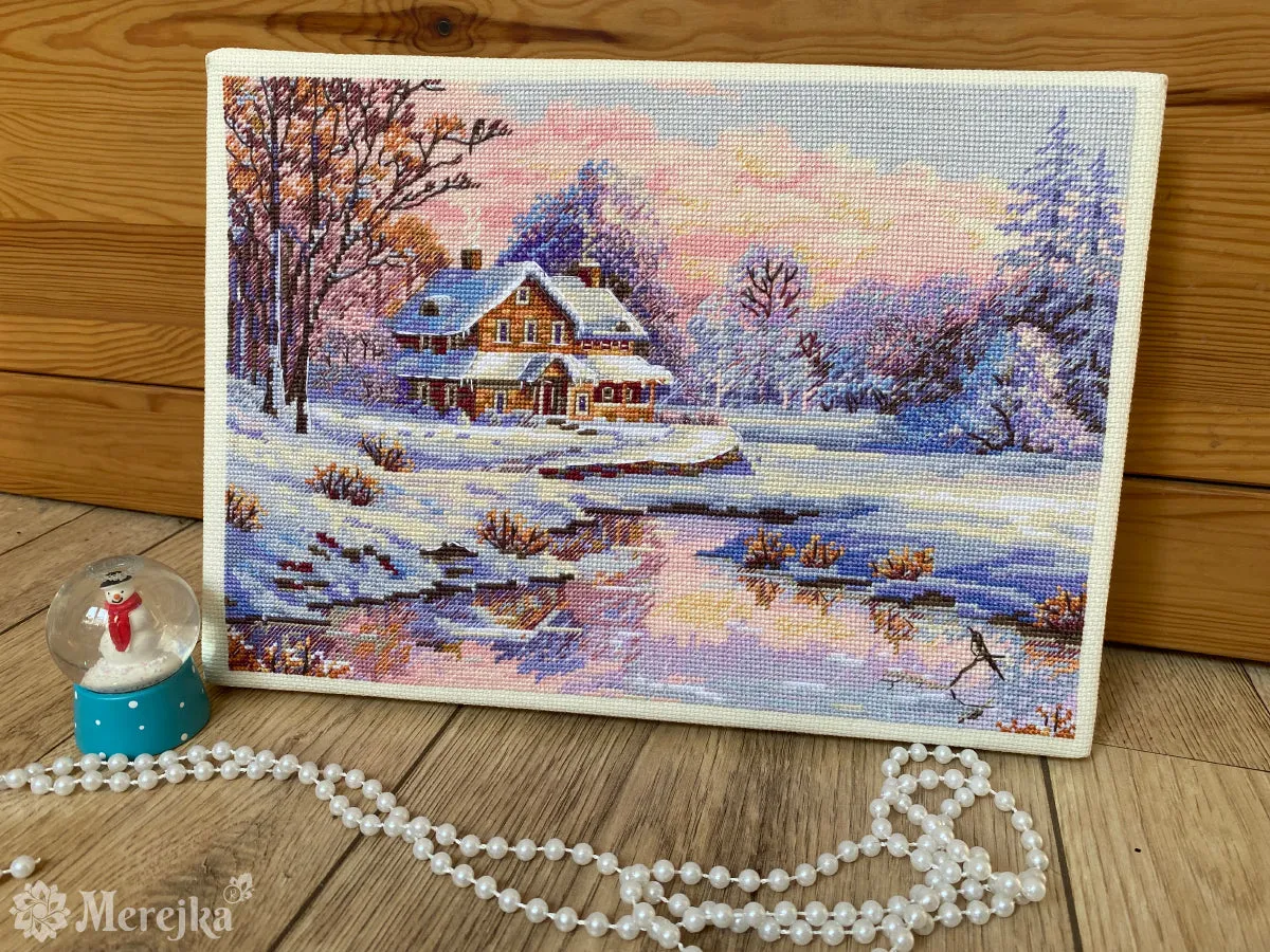 Merejka The First Snow borduurpakket 20x29 ecru