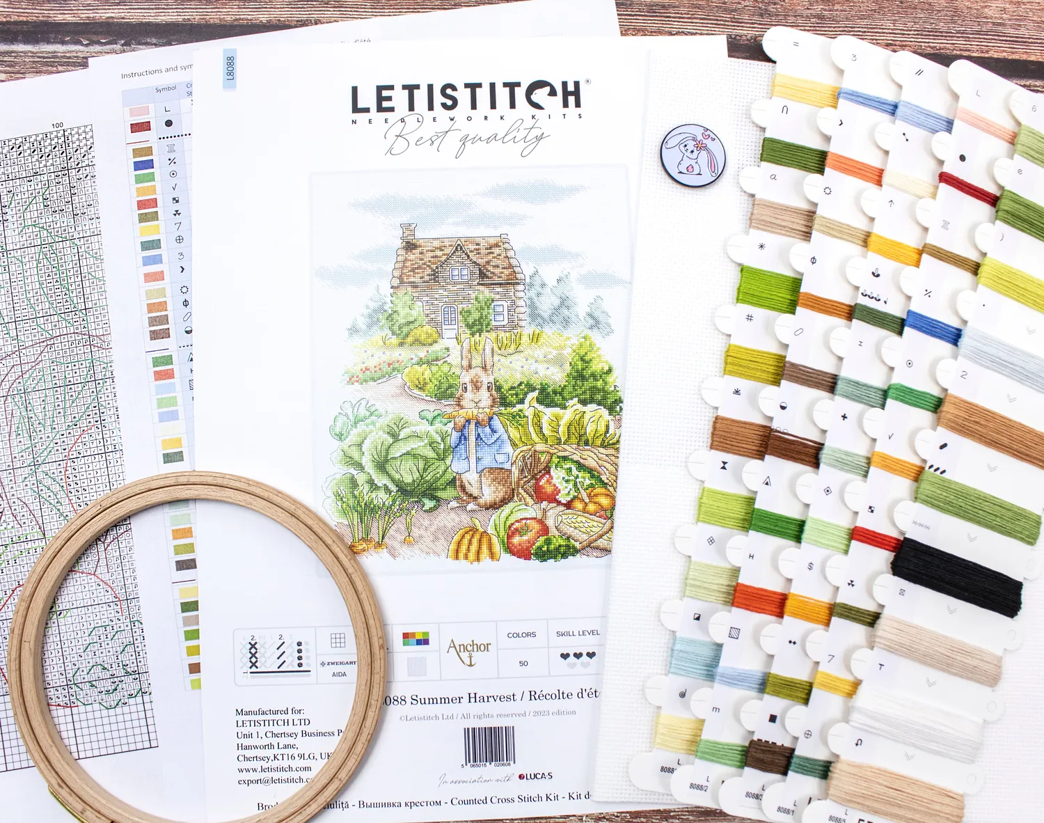 Leti Stitch L8088 Summer Harvest borduurpakket landschap 22x27