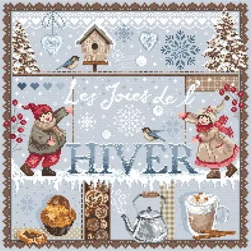 Madame la Fée Les Joies de l'Hiver borduurpakket 193x193