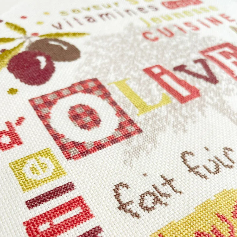 LiliPoints Olive Oil borduurpatroon olijftakken