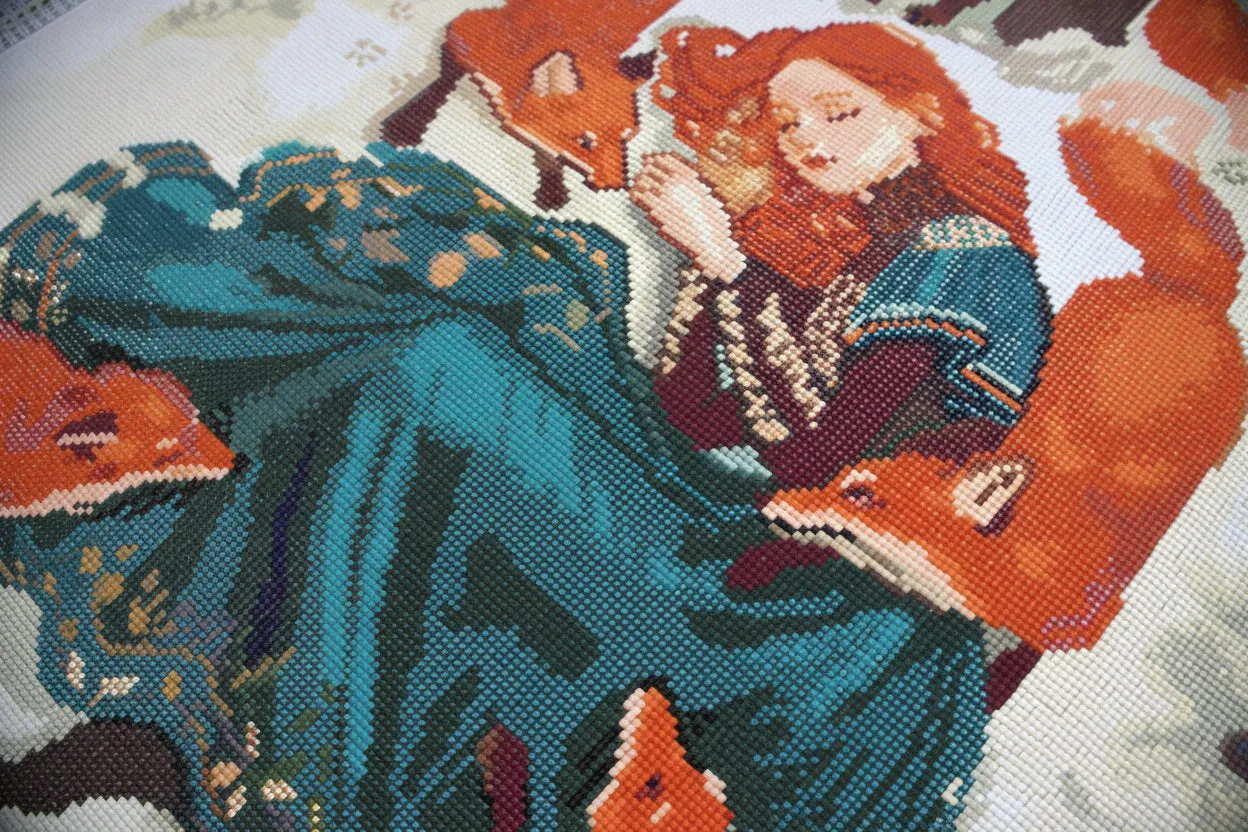 Leti Stitch Dazzle Dots LDS 7005 Flame diamond painting 56x70 cm