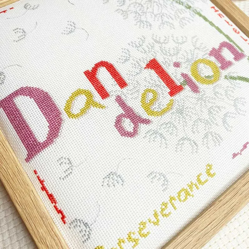 LiliPoints Dandelion borduurpatroon paardenbloem 2 versies