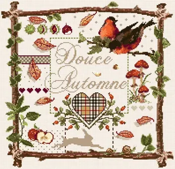 Madame la Fée Douce Automne borduurpatroon pdf 195x198