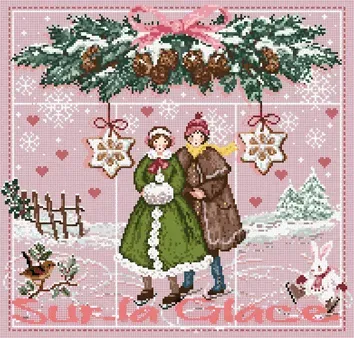 Madame la Fée Sur la Glace 104 borduurpakket 2 stuks winter