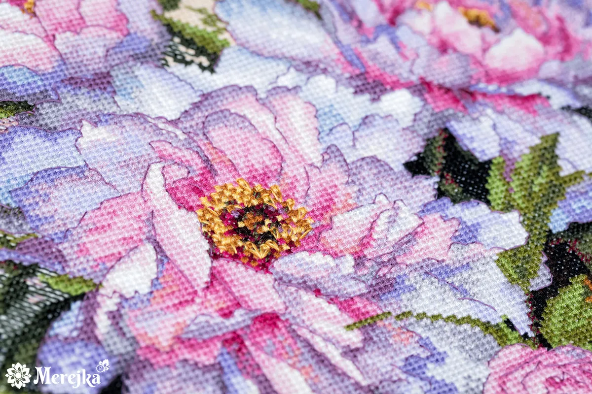 Merejka Tender Peonies borduurpakket 22x24