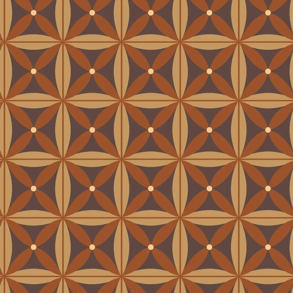 SEG Collection Privee Fleur Geometrique cappuccino stof 3x1,6 m