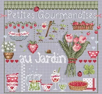 Madame la Fée Petites Gourmandises 080 borduurpakket linnen 2-pack