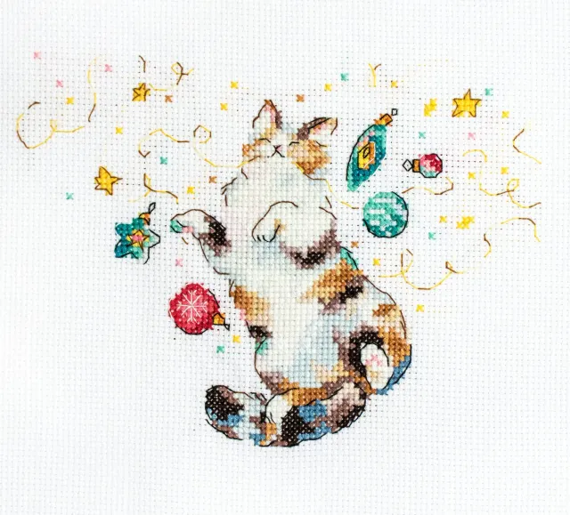 Leti Stitch L8812 Cat's Happiness borduurpakket 15x11 cm