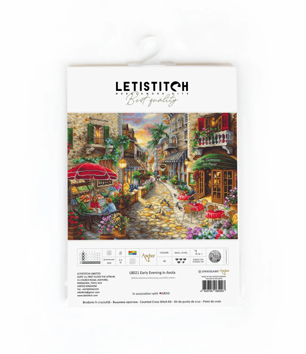 Leti Stitch L8021 Early Evening in Avola borduurpakket 44x33 cm