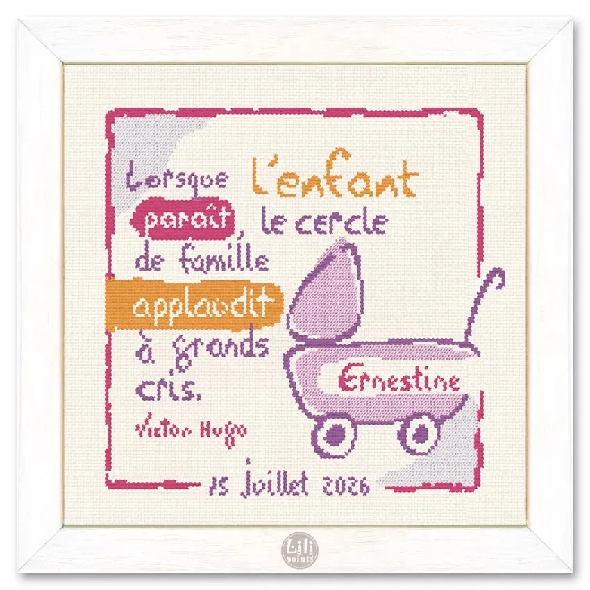 LiliPoints When baby arrives borduurpatroon geboorte