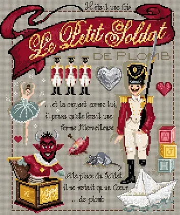 Madame la Fée Le Petit Soldat 118 borduurpatroon kruissteek
