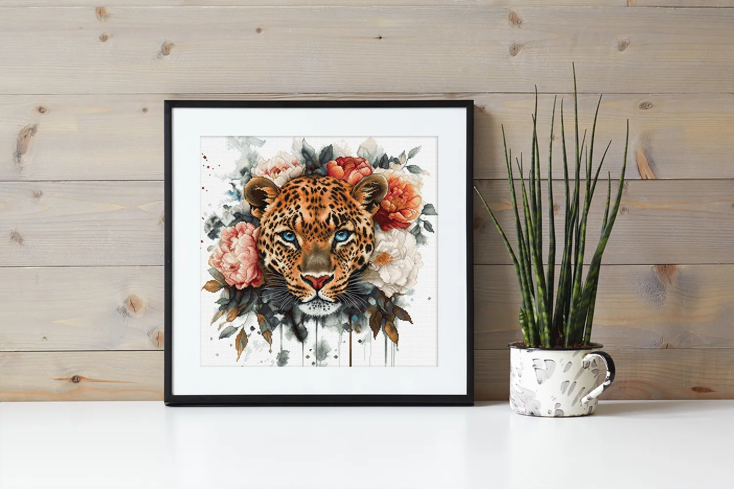 Leti Stitch L9954 Wild Beauty borduurpakket 36x35 cm natuur