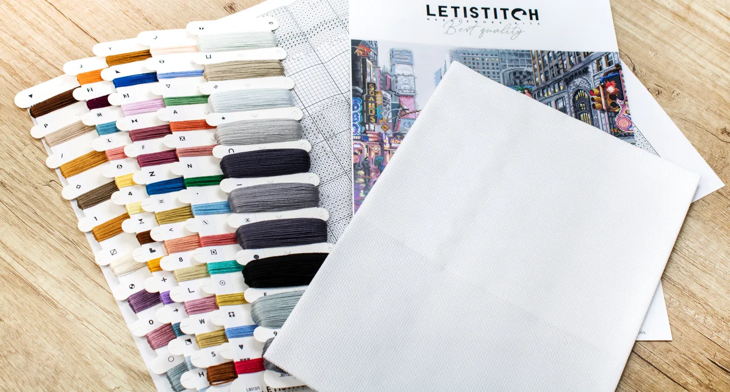 Leti Stitch L8012 New York Cities borduurpakket 40x30 cm