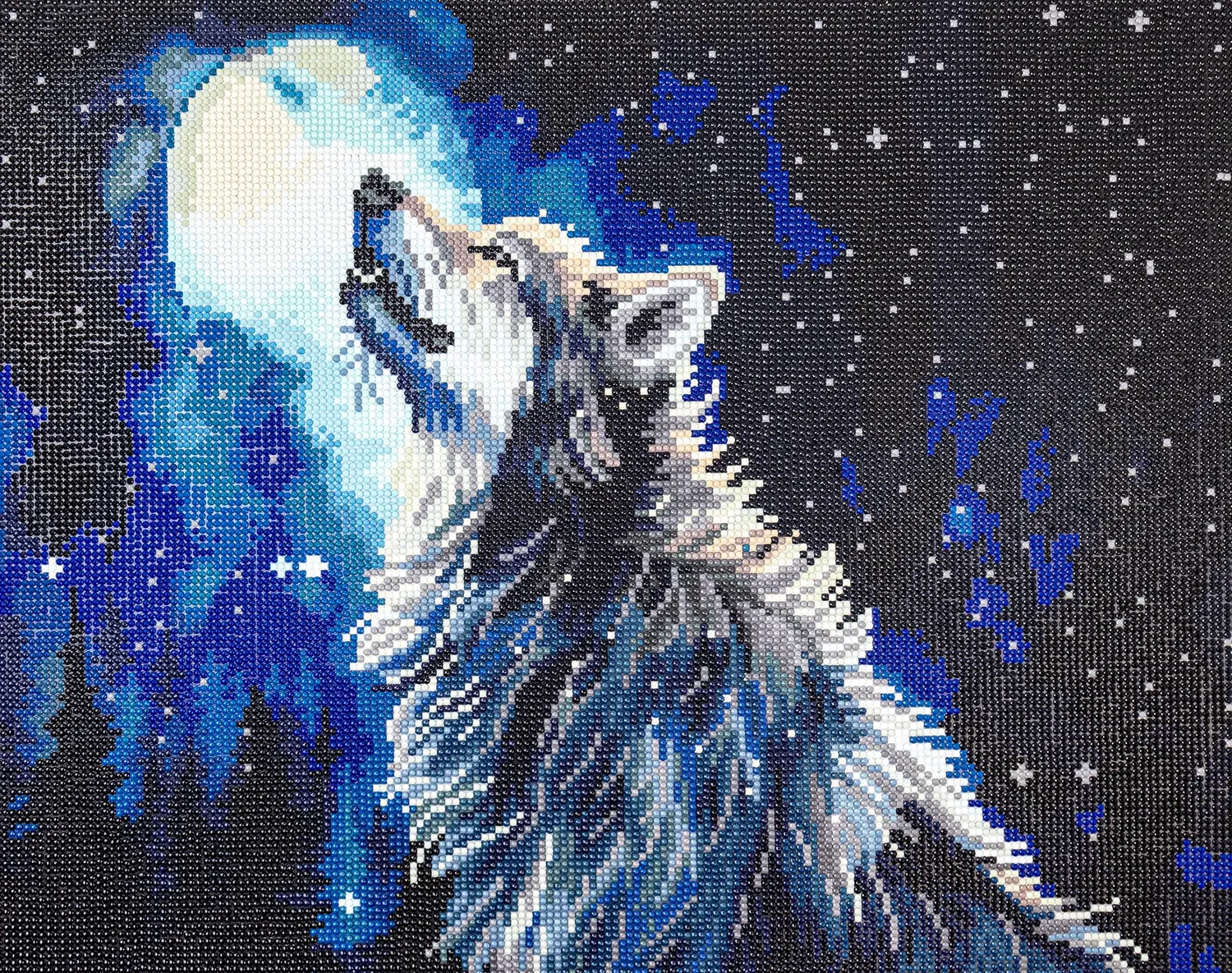 Leti Stitch Dazzle Dots 481-005 Midnight Snowfall diamond painting 40x50 ingelijst