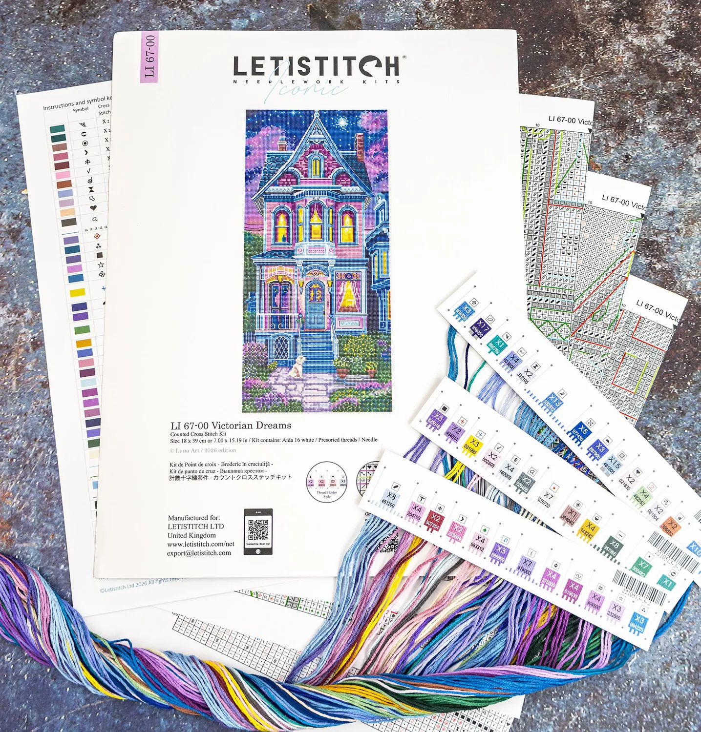 Leti Stitch LI 67-00 Victorian Dreams borduurpakket 18x39