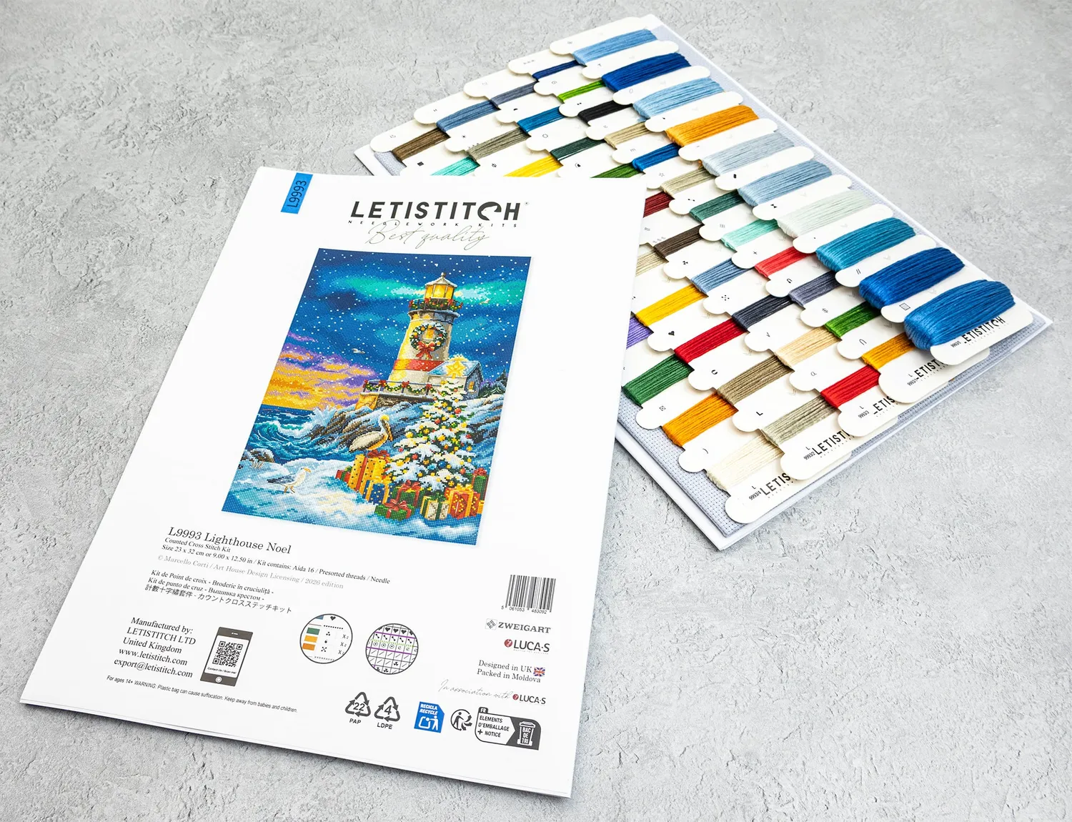 Leti Stitch L9993 Lighthouse Noel borduurpakket 23x32 cm