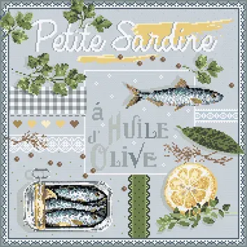 Madame la Fée Petite Sardine borduurpakket linnen compleet
