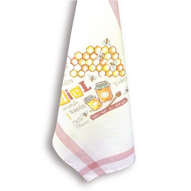 LiliPoints Honey borduurpatroon bijen vierkant
